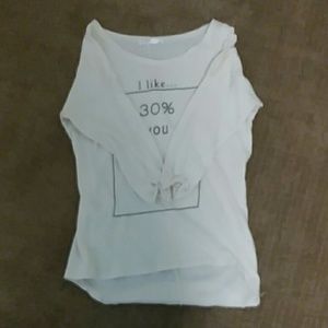 Loose shirt with 3/4 sleeves